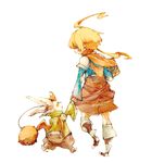  ahoge blonde_hair blue_eyes final_fantasy final_fantasy_tactics_advance luce-in-the-sky marche_radiuju montblanc moogle multiple_boys 