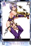  arm_support armor blue_eyes breasts earrings gauntlets hair_over_one_eye highres huge_breasts isabella_valentine jewelry lipstick makeup nigou open_mouth purple_lipstick queen's_gate revealing_clothes short_hair solo soulcalibur soulcalibur_iv sword thighhighs underboob weapon white_hair 