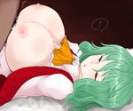  breasts censored cum green_hair han64 han_(jackpot) kazami_yuuka large_breasts nipples paizuri penis pixiv_manga_sample red_eyes touhou youkai 