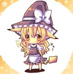  apron blonde bow braid brown_hair chibi hair_bow kirisame_marisa pikachu pikachu_(cosplay) pokemon touhou witch witch_hat 