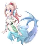  bad_id blonde_hair blue_eyes frfr mermaid monster_girl scales tail 