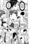  3boys comic giri_giri_sisters greyscale highres kisaragi_gunma monochrome multiple_boys multiple_girls school_uniform 