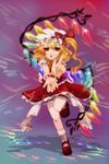  bad_id bad_pixiv_id blonde_hair flandre_scarlet hat katari ponytail ribbon short_hair solo touhou wings 