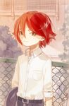  bad_id bad_pixiv_id green_eyes inazuma_eleven inazuma_eleven_(series) kiyama_hiroto male_focus red_hair shirakino smile solo 