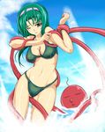  1girl about_to_be_raped abs belly bikini cleavage full_house green_bikini mizugi navel pretty_cure tentacles wide_hips yes!_precure_5 