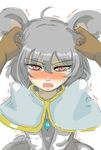 ahoge animal_ears blush capelet eargasm face ginji_(sakaki_summer) grey_hair mouse_ears nazrin open_mouth playing_with_another's_ears red_eyes short_hair sketch solo tears tickling touhou trembling 
