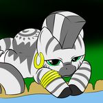  cute ear_piercing equine female feral friendship_is_magic kloudmutt mammal my_little_pony piercing solo zebra zecora_(mlp) 