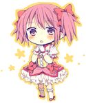  bad_id bad_pixiv_id blush bow chibi dress hair_bow kaname_madoka lowres mahou_shoujo_madoka_magica matsusaka_gyuu solo twintails 