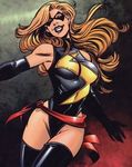  blonde boots carol_danvers costume gloves long_hair marvel mask ms_marvel super_heroine tagme 