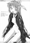  monochrome nipples no_bra nopan open_shirt oppai oshaban sasahiro semen thighhighs vagina 