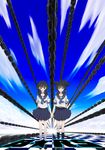  black_rock_shooter_ black_rock_shooter_(character) dead_master kuroi_mato left school_uniform takanashi_yomi vocaloid 