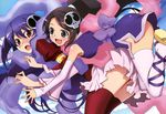  black_hair elsee_de_ruth_ima haqua_du_lot_herminium nyantype purple_eyes purple_hair red_eyes scan the_world_god_only_knows thighhighs 