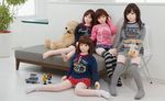  barefoot child doll female multiple_girls orient_industry photo sitting socks stuffed_animal toy 