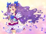  bike_shorts blue_flower blue_rose colored_eyelashes dress earrings eyelashes flower frills gloves hair_ornament hair_ribbon hairpin jewelry long_hair magical_girl midriff milk_(yes!_precure_5) milky_rose mimino_kurumi navel petals precure purple_eyes purple_hair purple_shorts ribbon rose saikachi_(ogre_tree) shorts shorts_under_skirt solo tiara two_side_up yes!_precure_5 yes!_precure_5_gogo! 