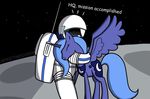  alicorn ambiguous_gender astronaut equine female friendship_is_magic horse hug human mike_the_user moonbase_alpha my_little_pony pegacorn pony princess_luna_(mlp) rescue 