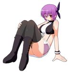  ayane dead_or_alive purple_hair tagme thighhighs 