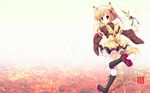  indico_lite kemonomimi kitsune maid mitha tail thighhighs wallpaper 