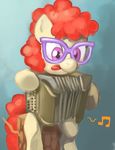  cub equine eyewear female feral friendship_is_magic glasses hair horse mammal musical_instrument my_little_pony pony red_hair solo twist_(mlp) unknown_artist young 