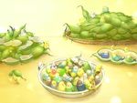  bird chick cockatiel food no_humans original parakeet parrot pea_pod vegetable wings yoshiyanmisoko 