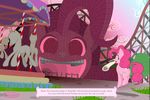  ballad_of_mecha_pie ballad_of_mecha_pinkie_pie cutie_mark english_text equine eyes_closed female feral flamingo1986 friendship_is_magic fur giant_face hair horse mammal my_little_pony outside pink_fur pink_hair pink_theme pinkie_pie_(mlp) pony text 