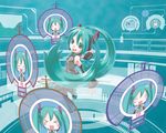  blush chibi detached_sleeves green_hair hatsune_miku knee_socks negi tagme tie twin_tails vocaloid wallpaper 