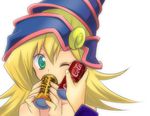  bare_shoulders black_magician_girl blonde dark_magician_girl detached_sleeves drinks yugioh 