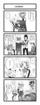  3boys 4koma antonio_lopez barnaby_brooks_jr bruce_lee's_jumpsuit cabbie_hat comic gen_1_pokemon glasses greyscale hat highres huang_baoling jacket jumpsuit kaburagi_t_kotetsu monochrome multiple_boys namu_(ppnm) pikachu pokemon pokemon_(creature) tiger_&amp;_bunny translated 