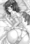  amami_haruka cameltoe hidebou idolmaster megane monochrome oshiri pantsu pussy_juice teddy_bear wet_panties 