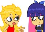  ami_onuki artist_request hi_hi_puffy_amiyumi panty_&amp;_stocking_with_garterbelt panty_(character) panty_(psg) parody stocking_(character) stocking_(psg) style_parody yumi_yoshimura 