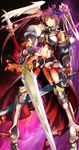  armor bladedanser green_eyes kesany luvinia_online red_hair short_hair star stars sword weapon wing wings 