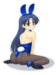  animal_ears ass bunny_ears bunnysuit high_heels idolmaster idolmaster_(classic) idolmaster_1 kisaragi_chihaya masakichi_(crossroad) pantyhose shoes solo 