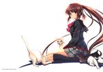  cradle crease little_busters! misaki_kurehito natsume_rin neko school_uniform 