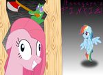  axe blue_eyes blue_fur creepy cupcakes_(mlp_fanfic) derp english_text equine evil_grin female feral friendship_is_magic fur gummy_(mlp) hair here's_johnny horse mammal multi-colored_hair my_little_pony parody pegasus pet pink_eyes pink_fur pink_hair pinkamena_(mlp) pinkie_pie_(mlp) pony purple_eyes radspyro rainbow_dash_(mlp) rainbow_hair reptile scalie slasher_smile smile source_request text the_shining weapon wings 