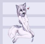  &hearts; arctic_fox breasts canine collar cute female fox iluq kneeling leash mammal nude solo wolf 