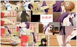  araragi_koyomi bakemonogatari blue_eyes bra lingerie long_hair pantsu purple_hair screen_capture senjougahara_hitagi 