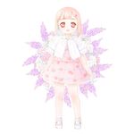  cute dress flower innocent loli peach pink_eyes pink_hair tagme 