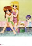  arisa_bannings bath bathing fate_testarossa mahou_shoujo_lyrical_nanoha nude takamachi_nanoha towel tsukimura_suzuka 