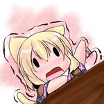  animal_ears blonde_hair cat_ears cat_tail chibi extra_ears hoshizuki_(seigetsu) kemonomimi_mode mizuhashi_parsee open_mouth puru-see scarf solo tail touhou trembling |_| 