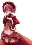  blue_eyes blush bow cake capelet charlotte_(madoka_magica) food hat hat_bow highres mahou_shoujo_madoka_magica personification pink_hair sad short_hair simple_background solo tears thighhighs twintails xinya 