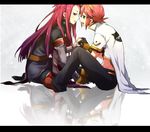  asch bad_id bad_pixiv_id green_eyes holding_hands imminent_kiss kuzumiya_yuyu letterboxed long_hair luke_fon_fabre male_focus multiple_boys open_mouth red_hair reflection surcoat tales_of_(series) tales_of_the_abyss 
