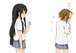  ? akiyama_mio black_eyes black_hair brown_hair closed_eyes hairband k-on! long_hair multiple_girls musical_note school_uniform short_hair skirt suan_ringo tainaka_ritsu 