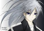  blue_eyes melty_blood riesbyfe_stridberg silver_hair simple_background solo tsukihime type-moon upper_body yashiro-san 