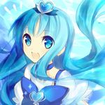  aqua_background bad_id bad_pixiv_id blue blue_choker blue_eyes blue_hair bow brooch choker cure_marine hair_ornament hairpin happy heart heartcatch_precure! jewelry kurumi_erika long_hair magical_girl mitsuhashitaeko precure ribbon sidelocks solo sparkle 