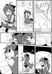  ? bad_id bad_pixiv_id climbing comic greyscale highres kaname_madoka long_hair magical_girl mahou_shoujo_madoka_magica monochrome multiple_girls ponytail sakura_kyouko ultimate_madoka uri92 