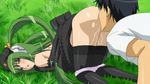  15_bishoujo_hyouryuuki animated animated_gif black_hair blush censored cunnilingus face_in_ass gif grass green_hair moaning nurse oral panties purple_eyes pussy_juice quin_(15_bishoujo_hyouryuuki) ribbon thighhighs twintails underwear 