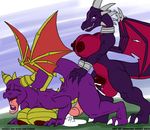  balls big_breasts black_dragon breasts cum cynder dragon eradragon herm ignatius_husky intersex nipples penetration penis purple_dragon sex spyro spyro_the_dragon video_games wings 