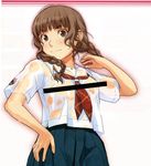  censored no_bra oppai school_uniform see_through transparent_clothing 