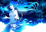  aqua_hair closed_eyes dress fish hatsune_miku headphones highres long_hair solo suzuya_(appon65122) very_long_hair vocaloid 