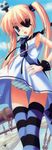  eyepatch nanao_naru pantsu shimapan stick_poster sword thighhighs 