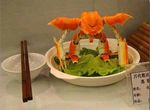  chopsticks food gundam gundam_0080 hygogg jpeg_artifacts lowres model no_humans parody photo unconventional_media 